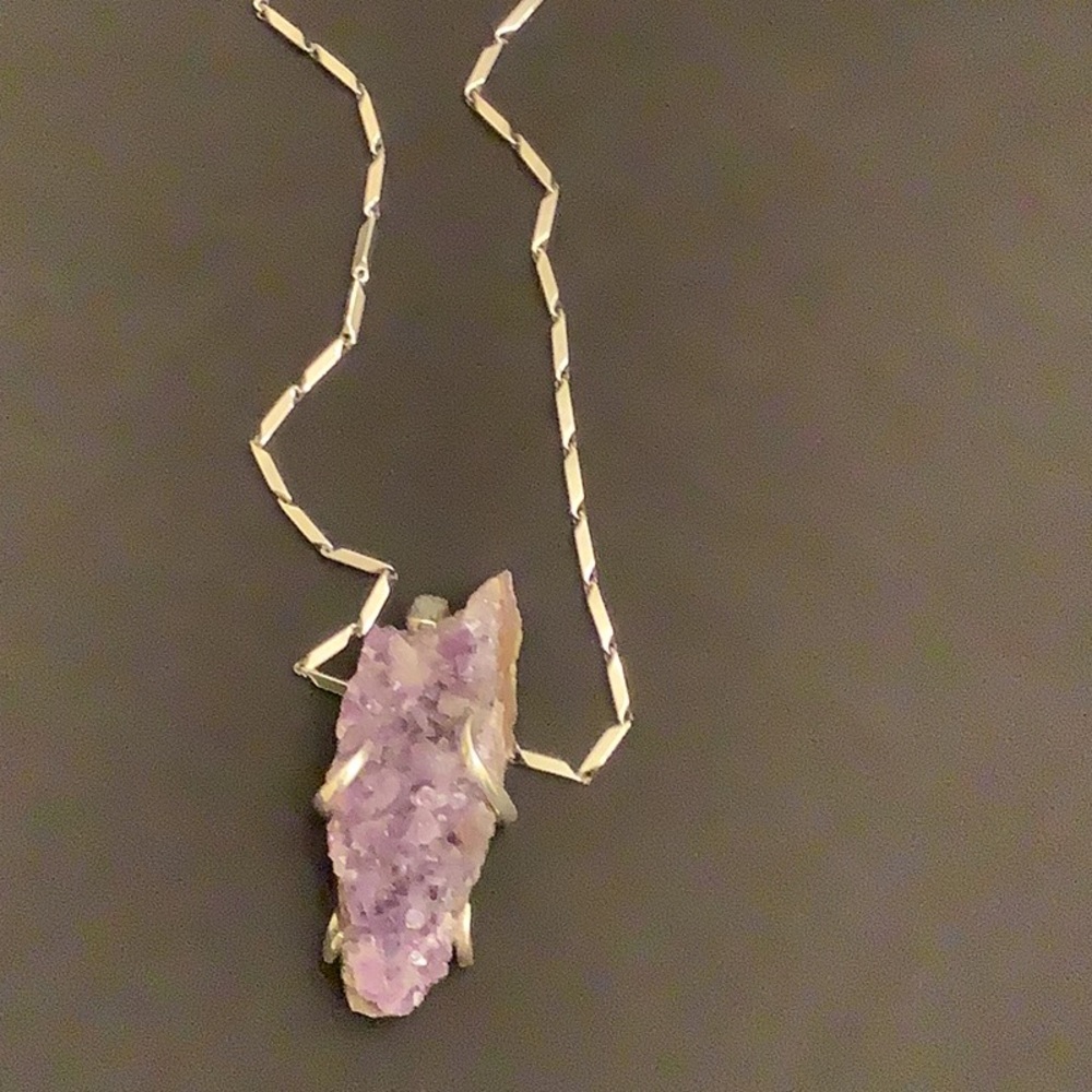 Genuine Amethyst Statement Necklace
